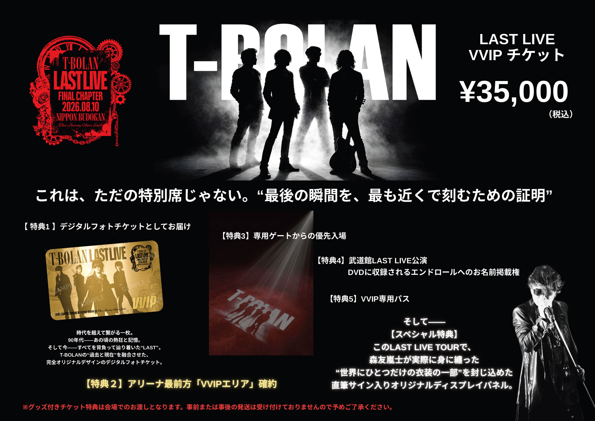 T-BOLANチケット二枚　2026.2.28大分 T-BOLANチケット二枚2026.2.28大分 (ネジサン) 大分のコンサートの中古